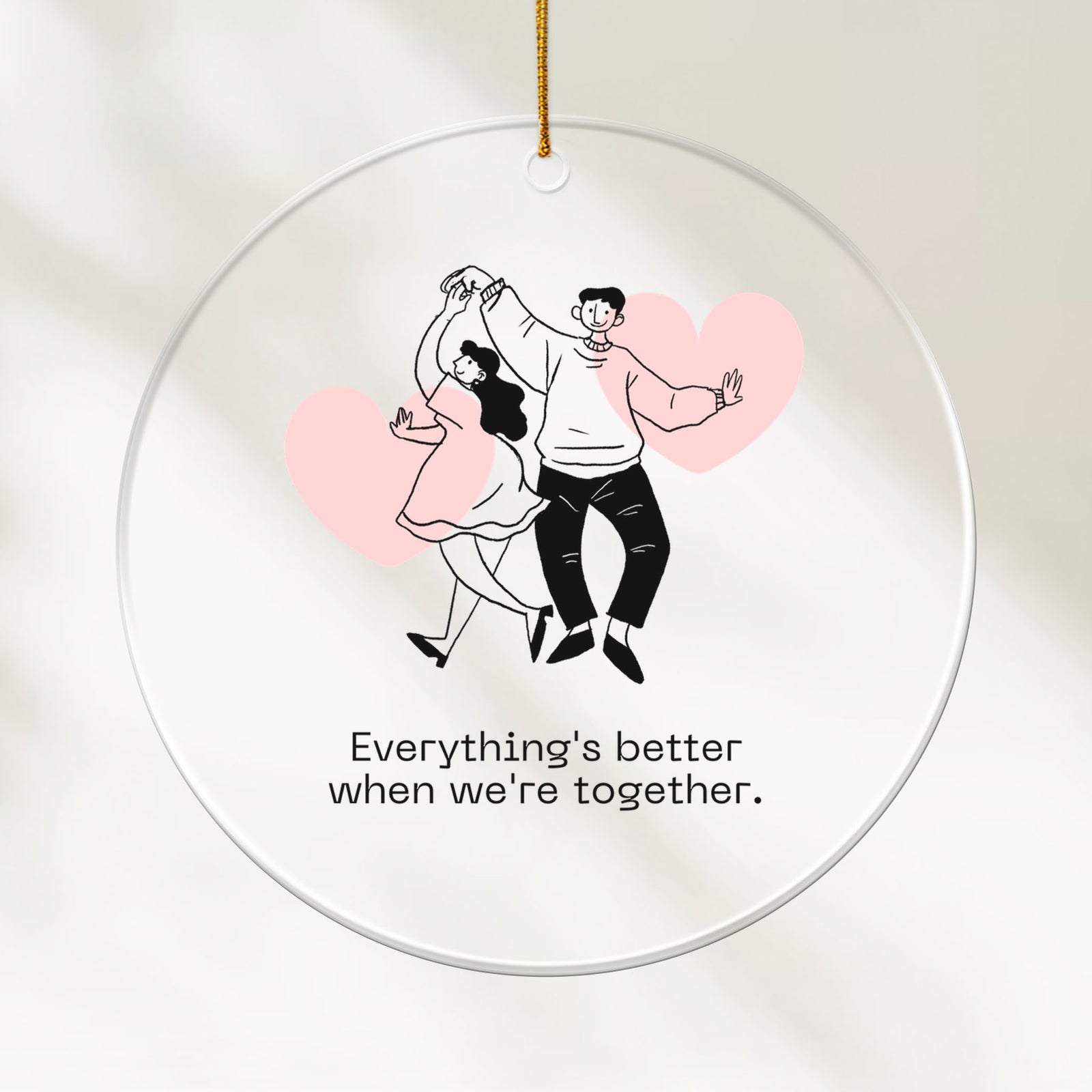 Clear Acrylic Circle Ornament