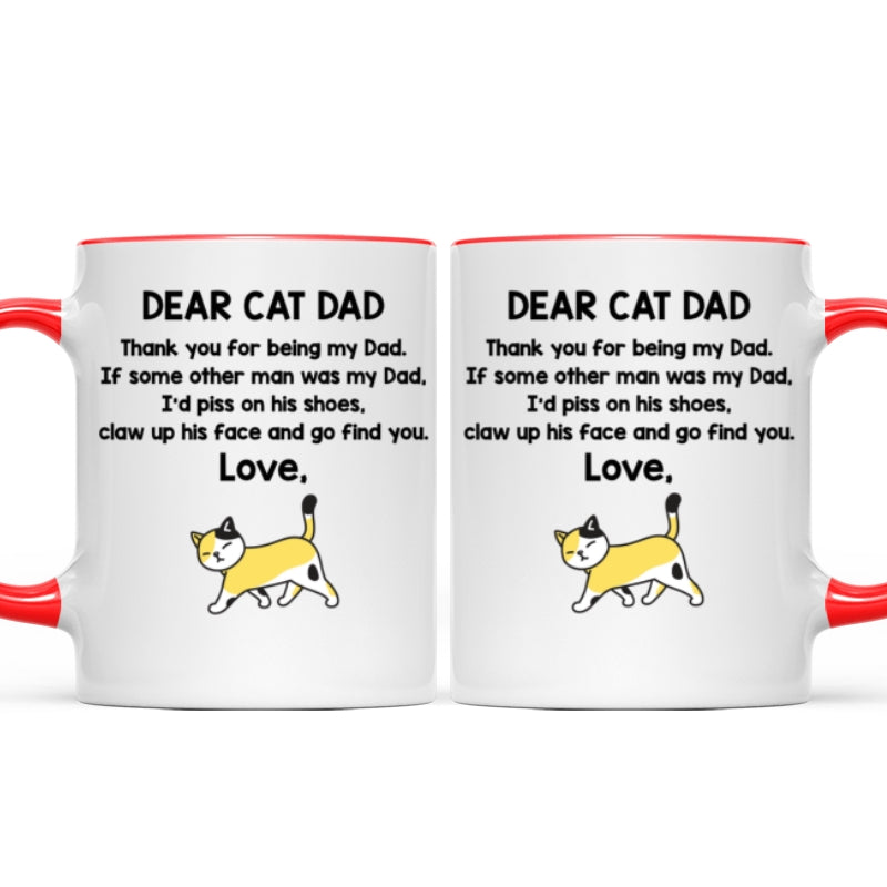 Dear Cat Dad Personalized Mug