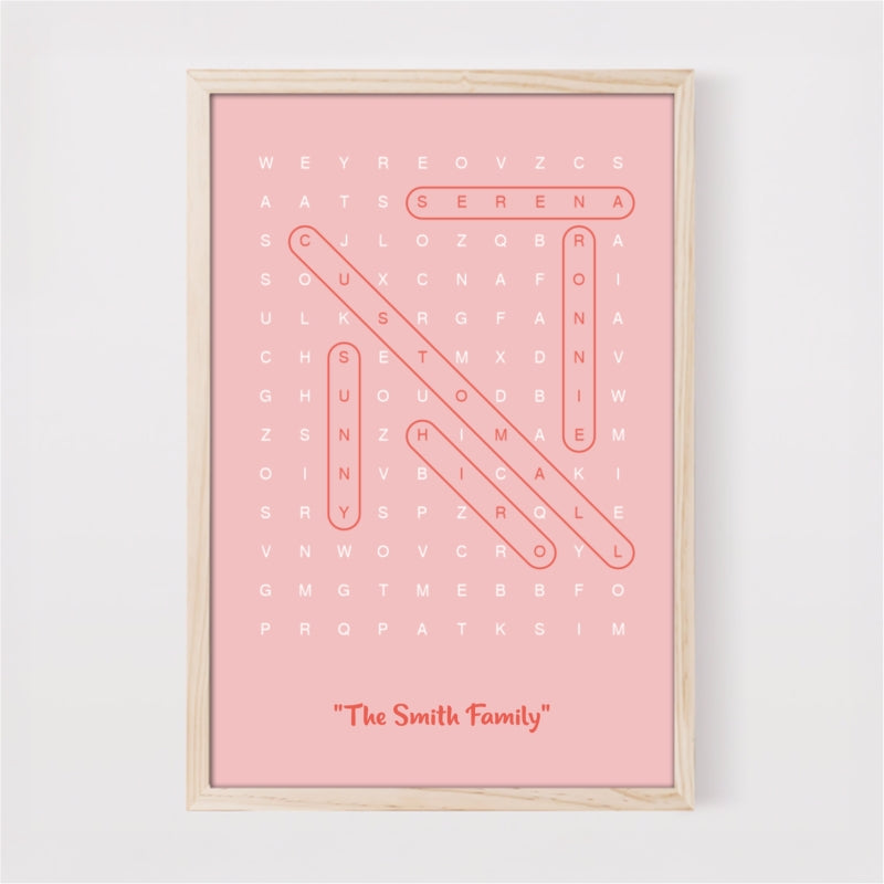 Personalized Word Search Poster