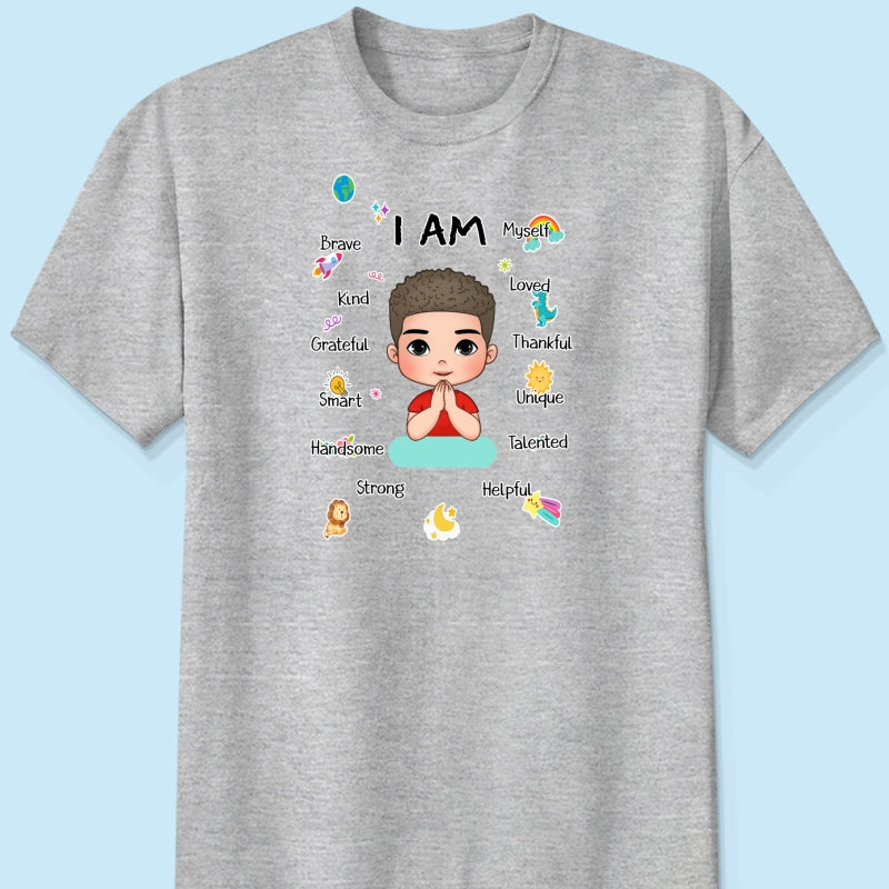 Personalized Affirmation Gift I Am Kind I Am Smart Kid T Shirt 27429