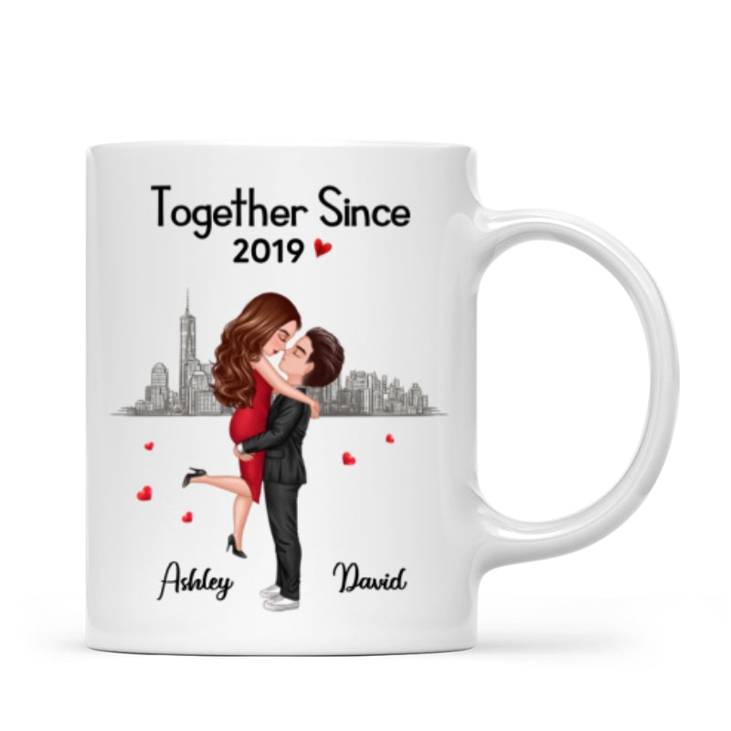 Hugging Doll Couple Anniversary Gift For Him Gift For Her Personalized Mug