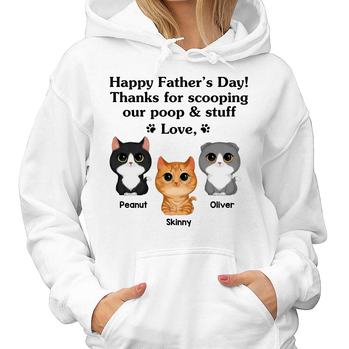 Happy Father‘s Day Watercolor Cute Cats Gift For Cat Dad Personalized Shirt
