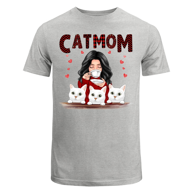Copy of Cat Mom Red Patterned Personalized Shirt