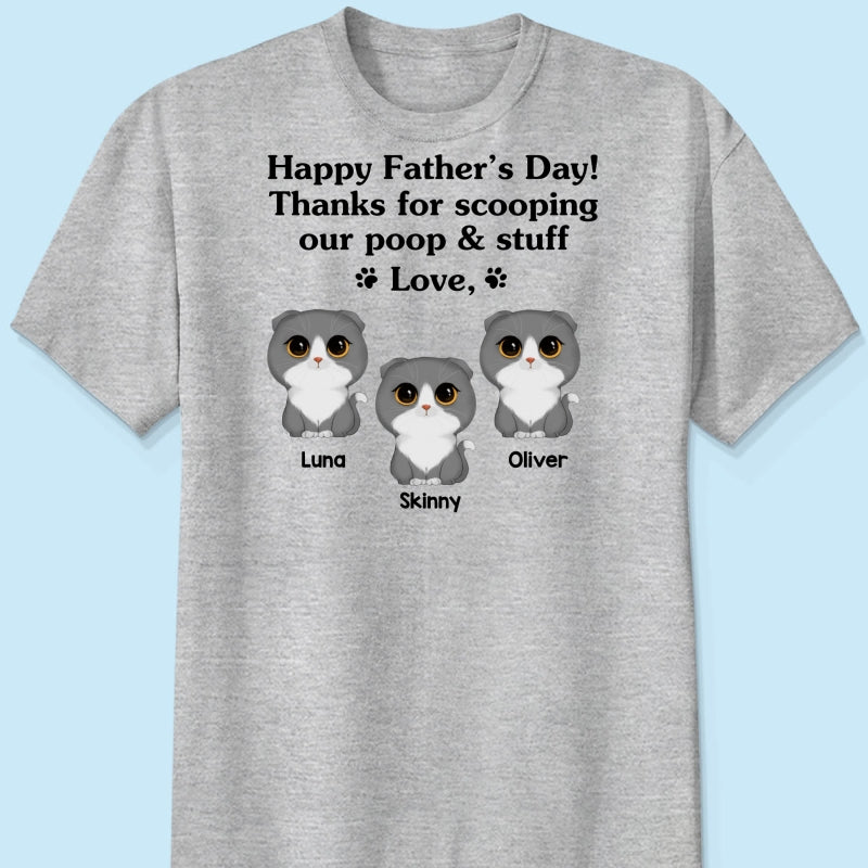 Happy Father‘s Day Watercolor Cute Cats Gift For Cat Dad Personalized Shirt