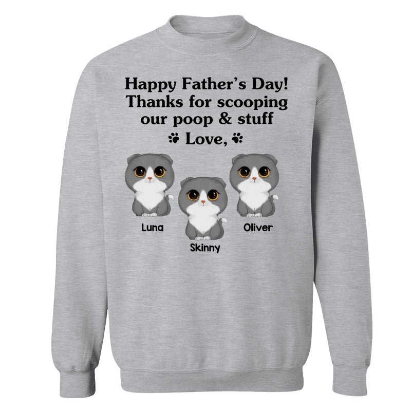 Happy Father‘s Day Watercolor Cute Cats Gift For Cat Dad Personalized Shirt