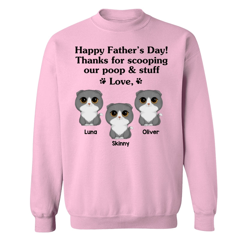 Happy Father‘s Day Watercolor Cute Cats Gift For Cat Dad Personalized Shirt