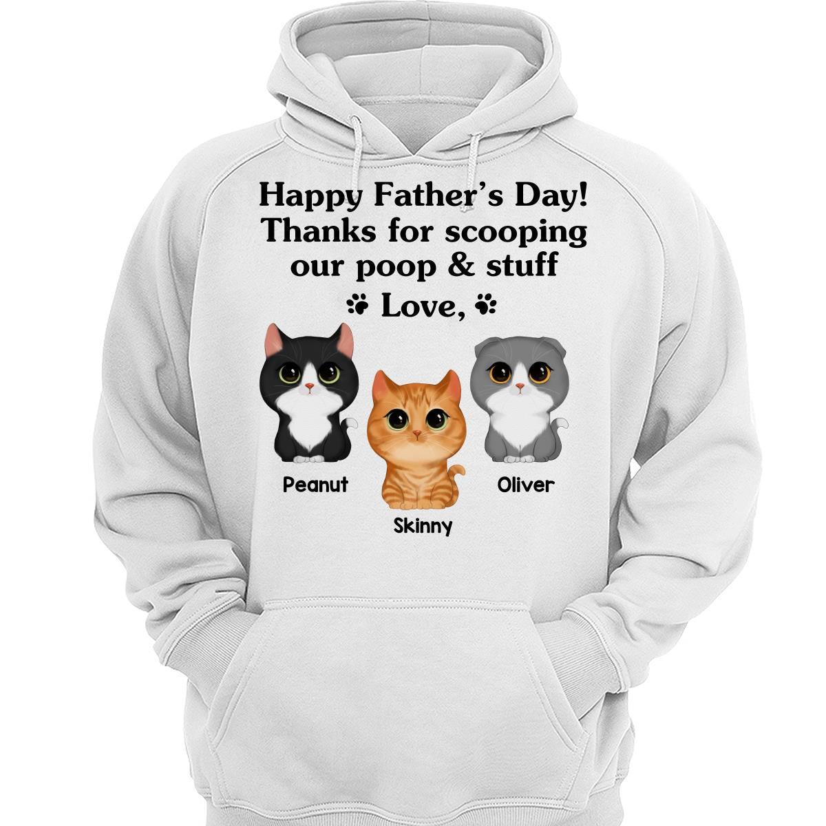 Happy Father‘s Day Watercolor Cute Cats Gift For Cat Dad Personalized Shirt