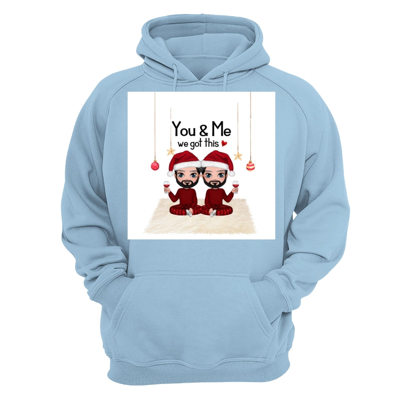 Doll Couple Sitting Christmas Gift For Him For Her Personalized Circle Ornament