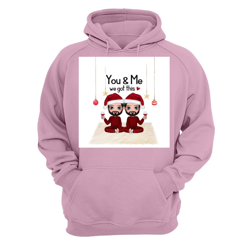 Doll Couple Sitting Christmas Gift For Him For Her Personalized Circle Ornament