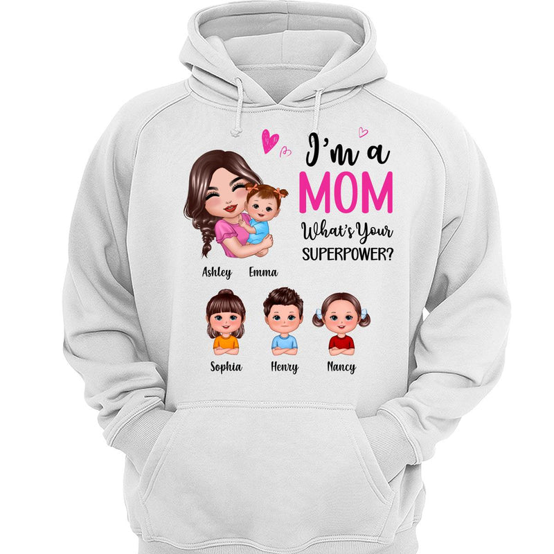 [Demo] Doll Mom Hugging Kids I‘m A Mom What’s Your Superpower Gift For Mom Personalized Shirt test