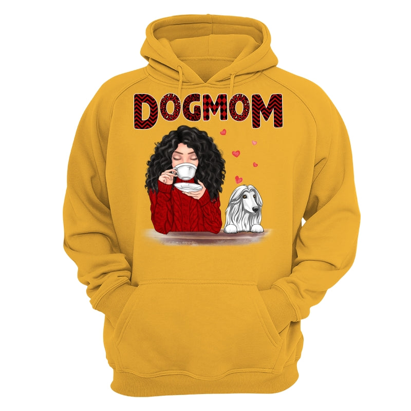 Dog Mom Red Patterned Personalized Shirt