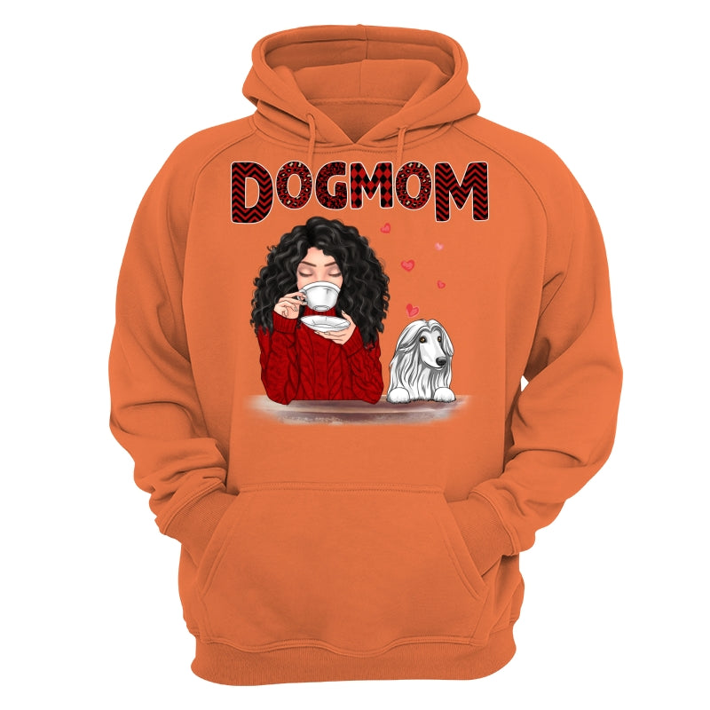 Dog Mom Red Patterned Personalized Shirt