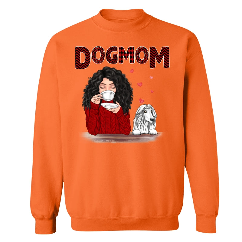 Dog Mom Red Patterned Personalized Shirt