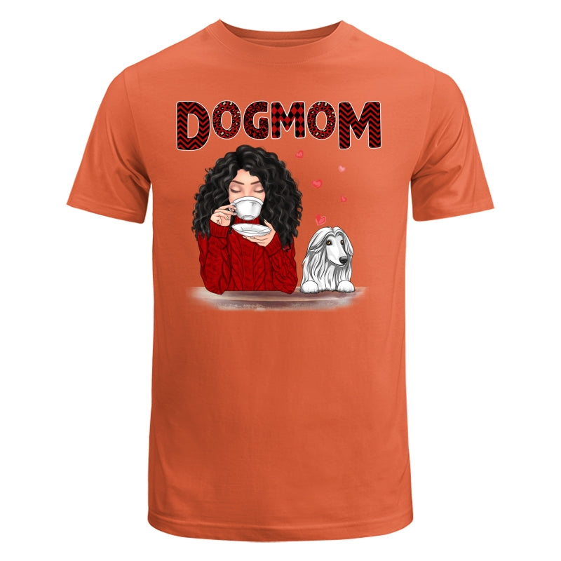 Dog Mom Red Patterned Personalized Shirt