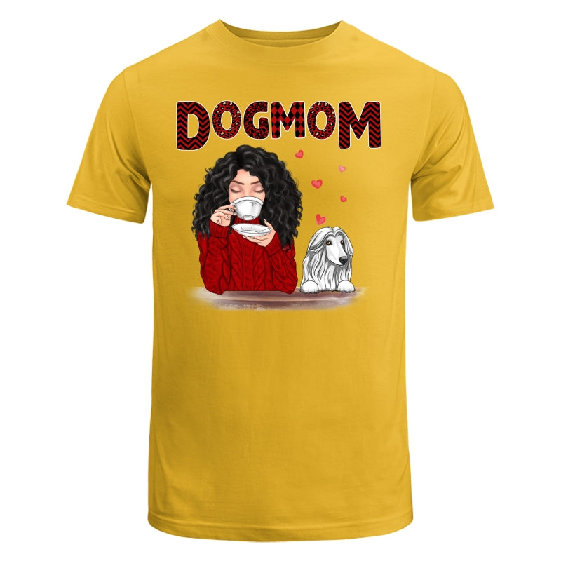 Dog Mom Red Patterned Personalized Shirt