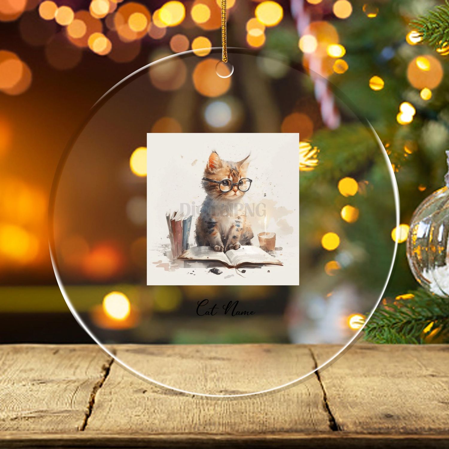 Clear Acrylic Circle Ornament