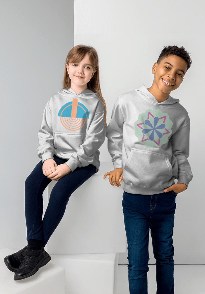 New_P_Kids Fleece Hoodie | Cotton Heritage Y2550 | DTG printing