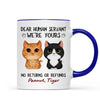 [Demo] Dear Human Servant We‘re Yours Watercolor Cute Cat Personalized Mug