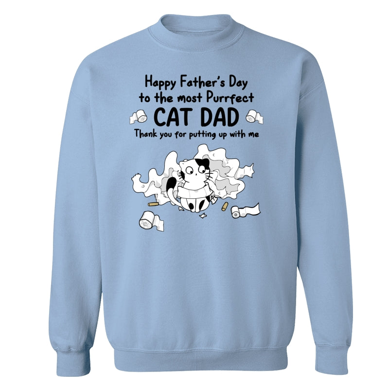 Happy Father‘s Day Toilet Paper Cats Personalized Shirt