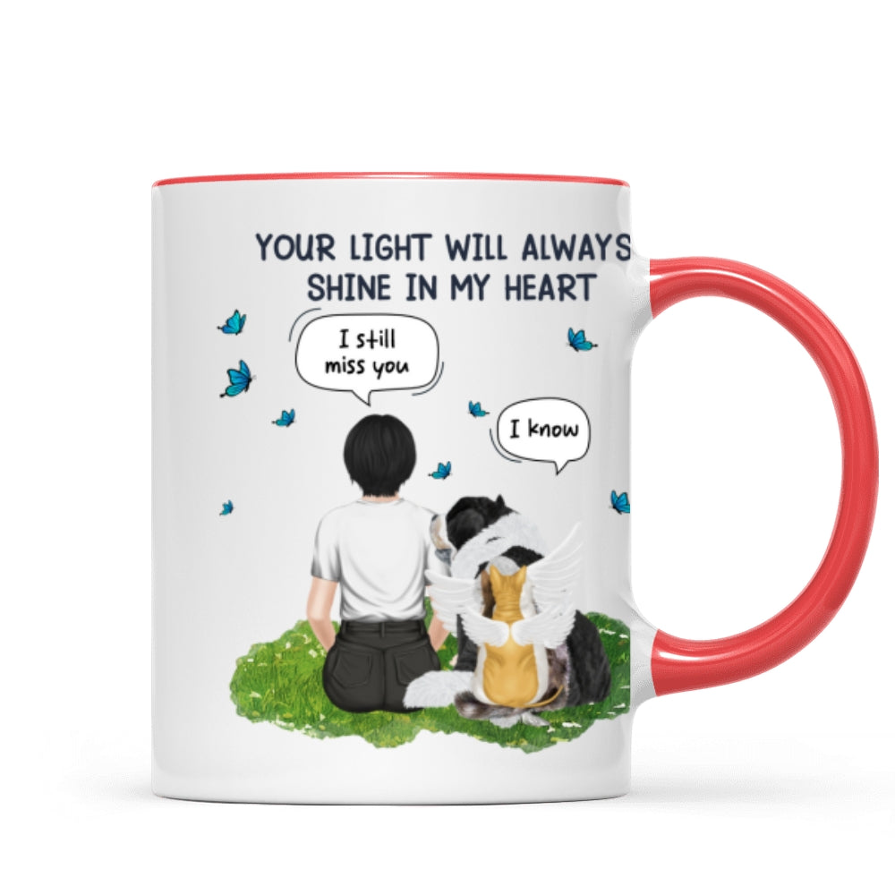 My Heart Was Not Ready To Lose You - Personalized Custom Mason Jar Light