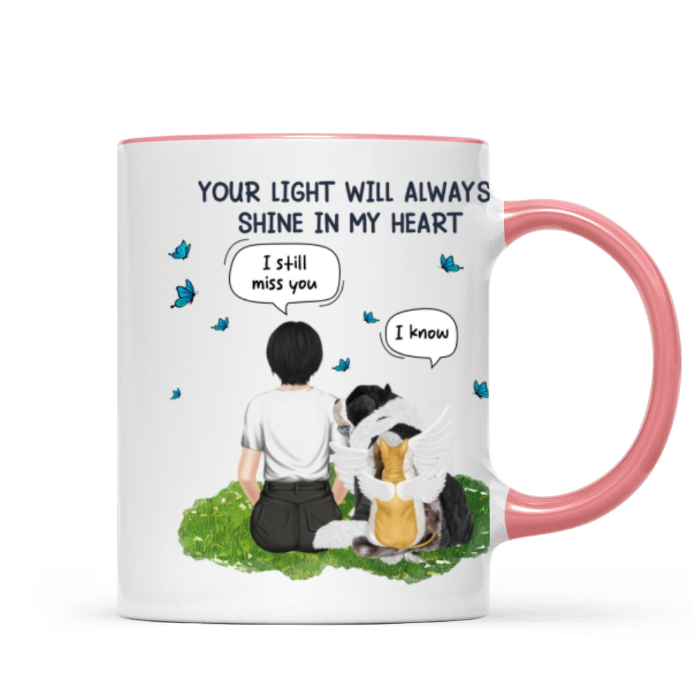 My Heart Was Not Ready To Lose You - Personalized Custom Mason Jar Light