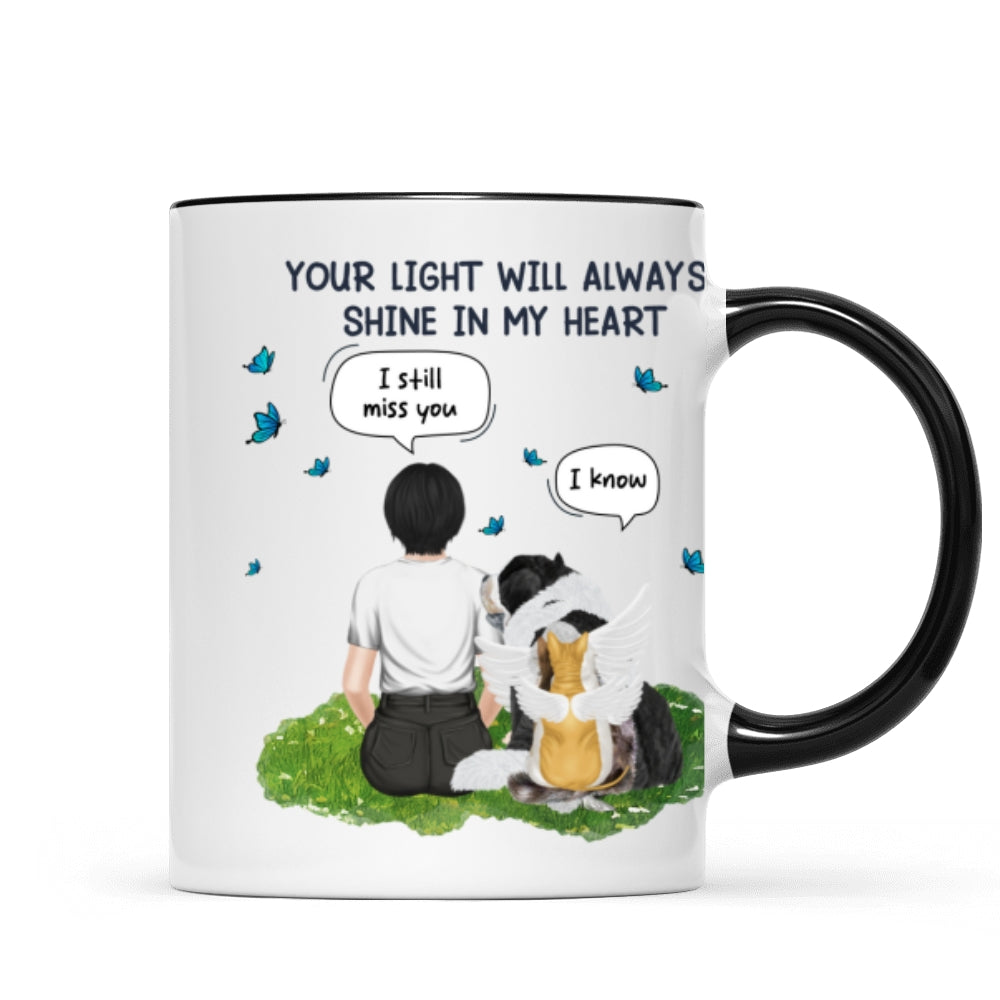 My Heart Was Not Ready To Lose You - Personalized Custom Mason Jar Light