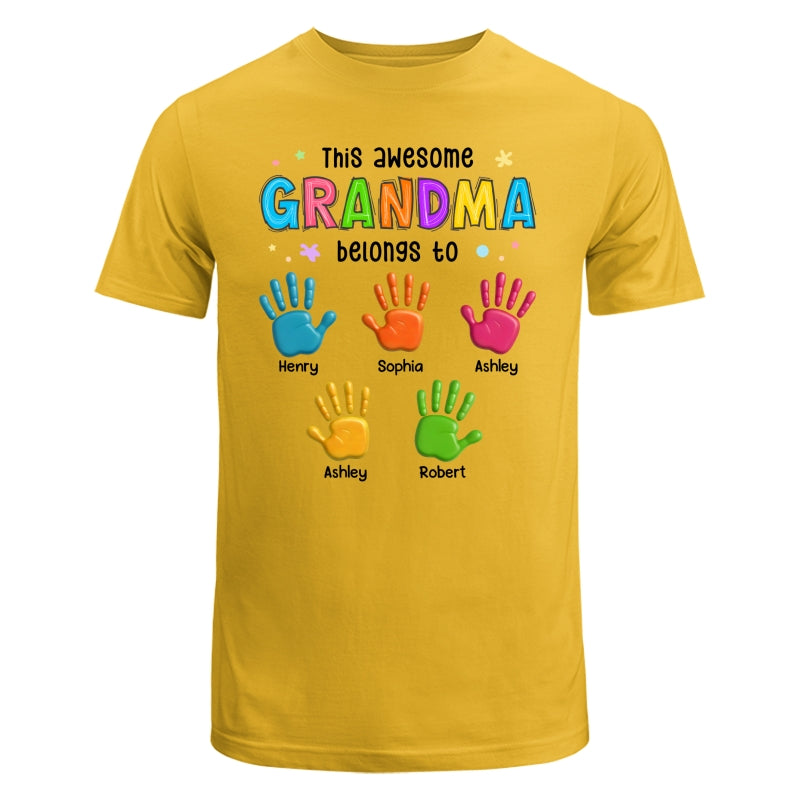 Belongs To Hand Paw 3D Effect Colorful Handprints Personalized Shirt