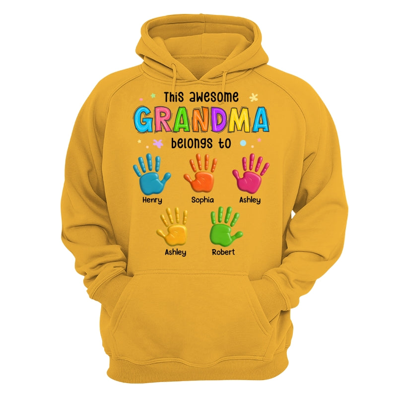 Belongs To Hand Paw 3D Effect Colorful Handprints Personalized Shirt