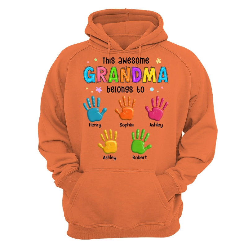 Belongs To Hand Paw 3D Effect Colorful Handprints Personalized Shirt