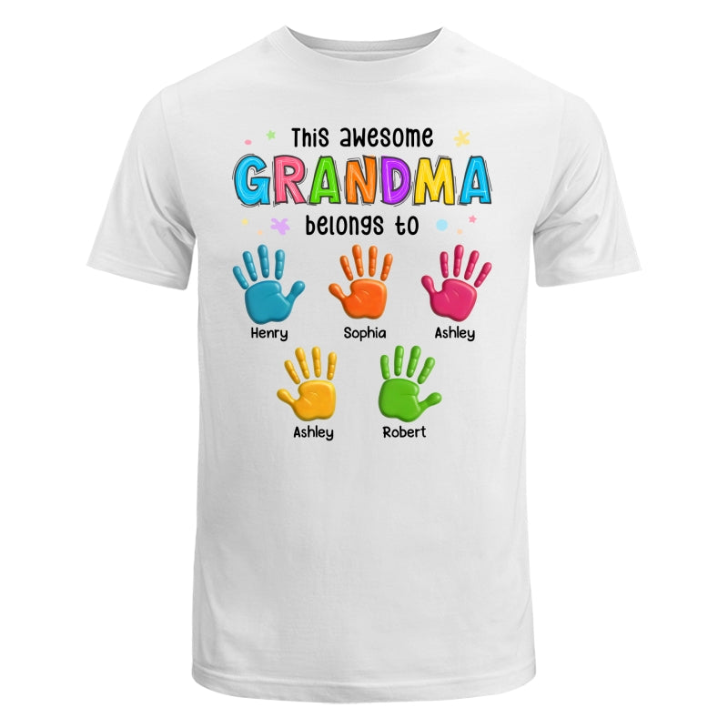 Belongs To Hand Paw 3D Effect Colorful Handprints Personalized Shirt