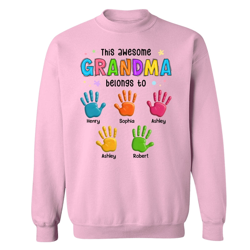 Belongs To Hand Paw 3D Effect Colorful Handprints Personalized Shirt