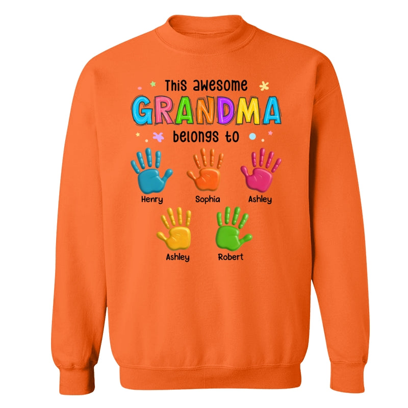 Belongs To Hand Paw 3D Effect Colorful Handprints Personalized Shirt