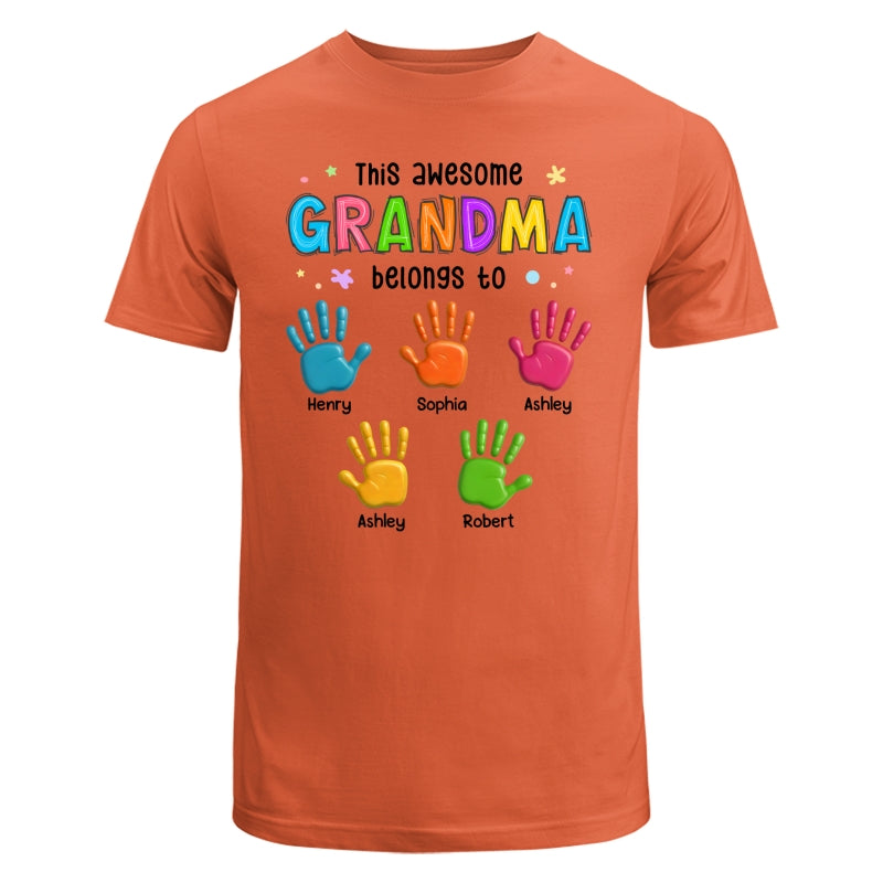 Belongs To Hand Paw 3D Effect Colorful Handprints Personalized Shirt