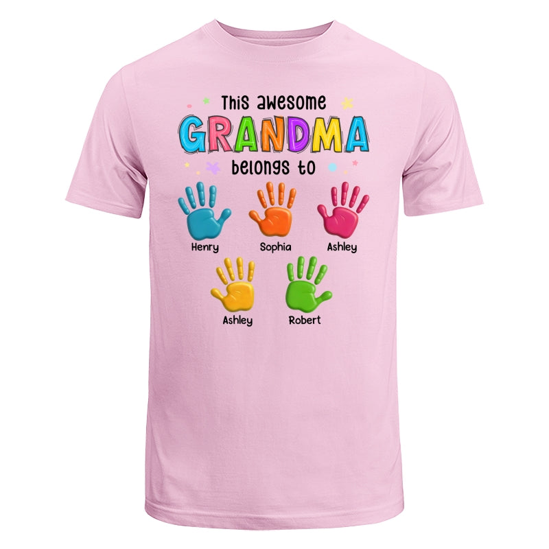 Belongs To Hand Paw 3D Effect Colorful Handprints Personalized Shirt