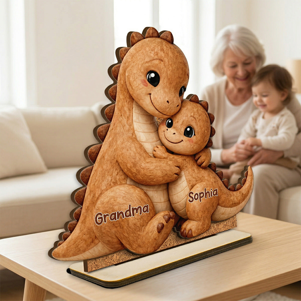 2-Layer Standing Wooden Plaque (đục layer dưới) - onboard