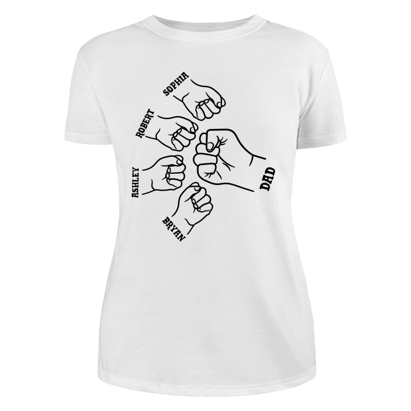 Dad Grandpa And Kids Hands Outline Personalized Shirt