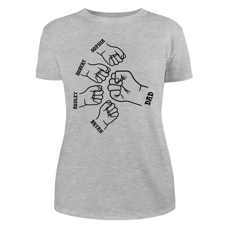 Dad Grandpa And Kids Hands Outline Personalized Shirt