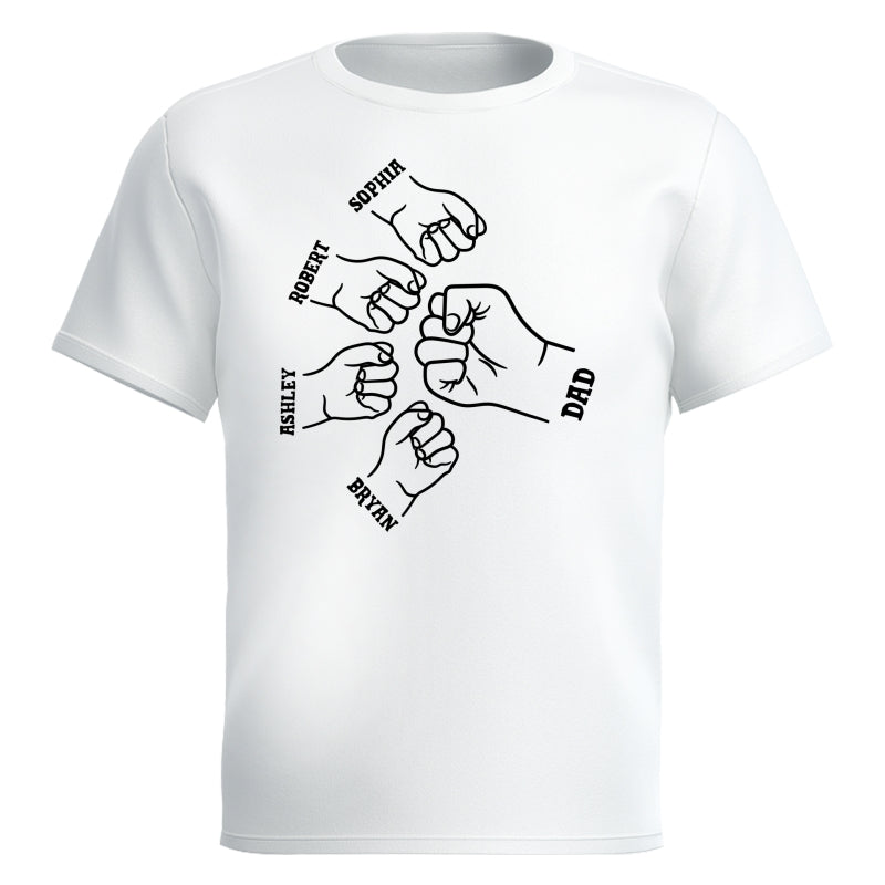 Dad Grandpa And Kids Hands Outline Personalized Shirt