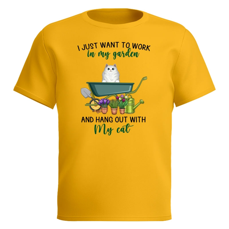 Work In Garden And Hang Out With Fluffy Cats Personalized Shirt