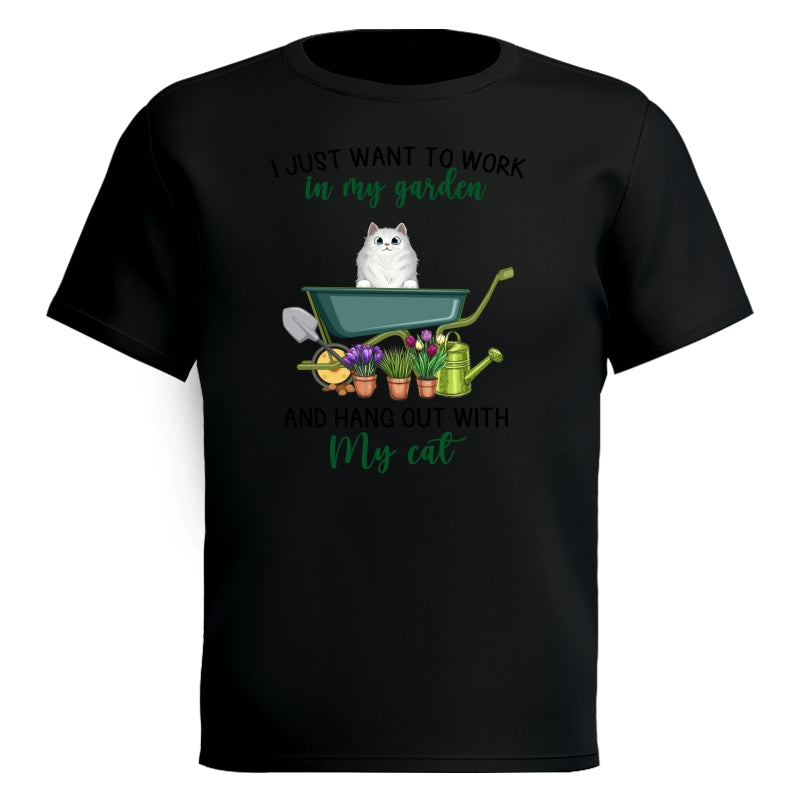 Work In Garden And Hang Out With Fluffy Cats Personalized Shirt