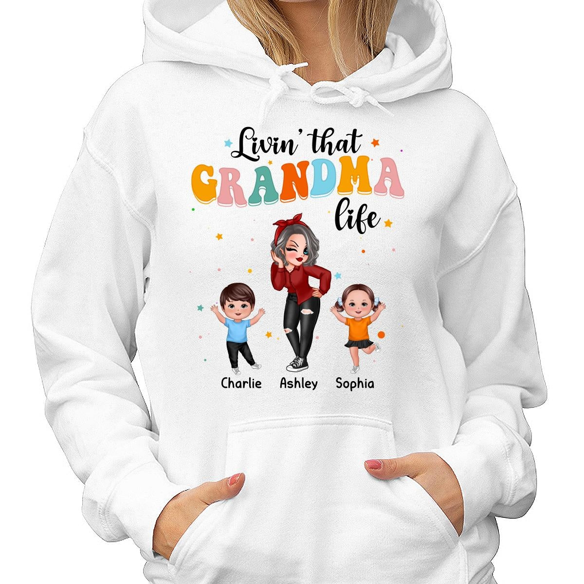 Livin‘ That Grandma Life Dancing With Grandkids Personalized Shirt