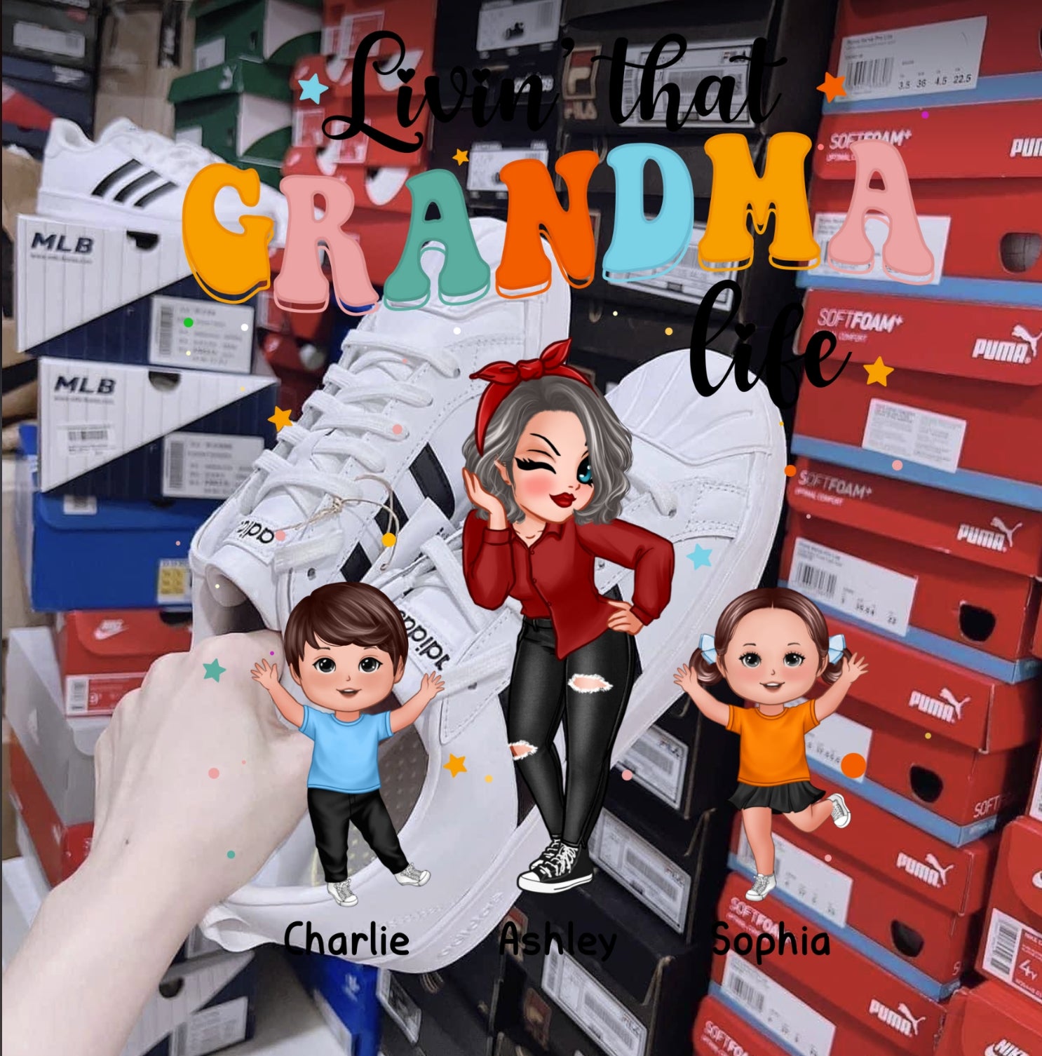 Livin‘ That Grandma Life Dancing With Grandkids Personalized Shirt