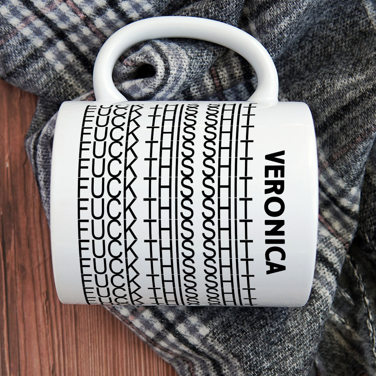 FK This Sht Funny Personalized Mug 11oz, Hidden Funny Message Mug, Father's Day Gift for Dad, Gift for Colleagues, Custom Name_Thư