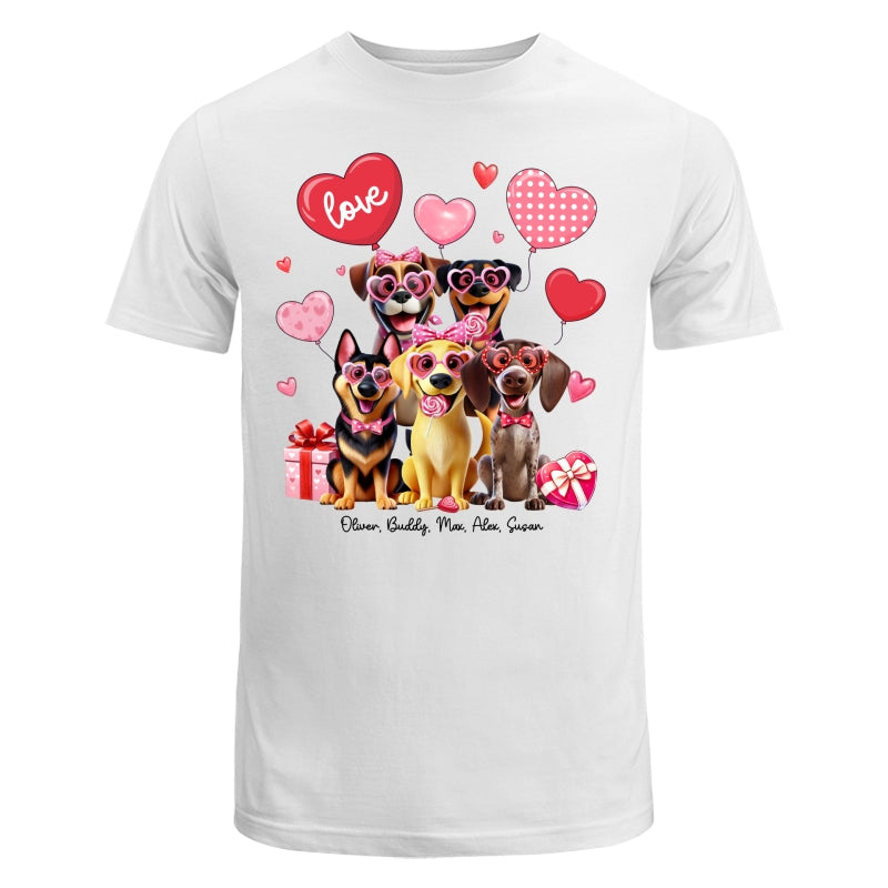 Personalized Heart Balloon Shirt For Dog Mom, 3D Cute Dogs