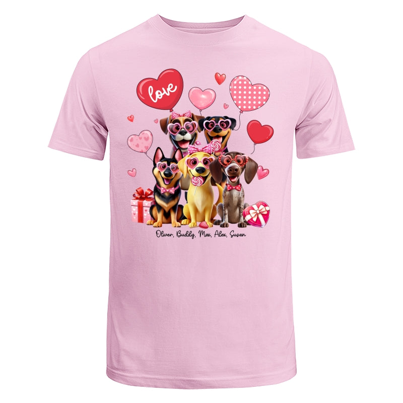 Personalized Heart Balloon Shirt For Dog Mom, 3D Cute Dogs