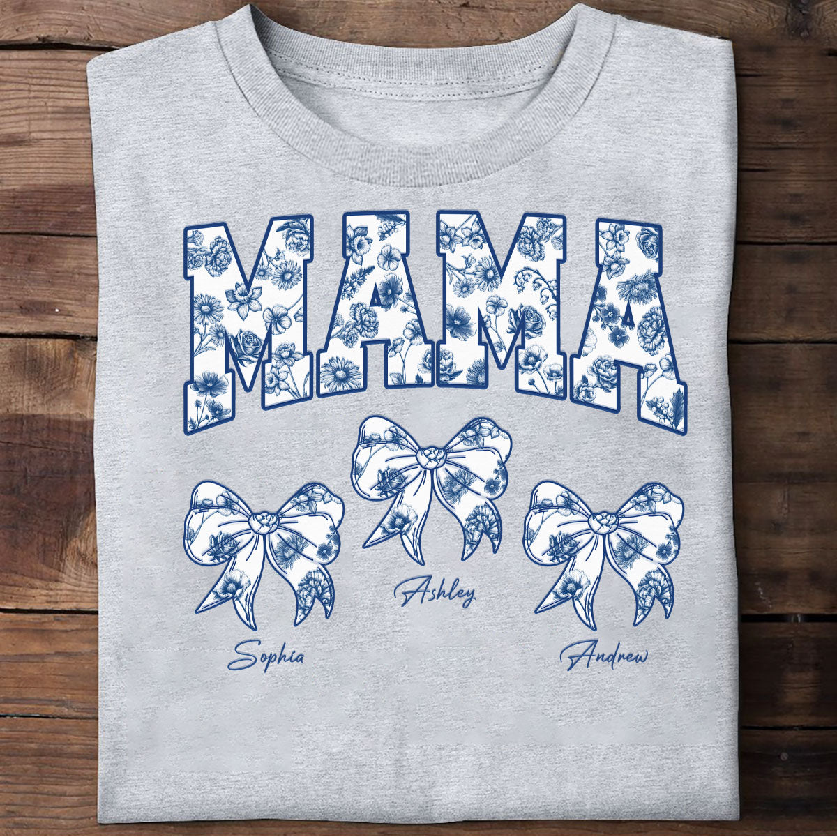Mom Mama Grandma Chinoiserie Coquette Personalized Shirt, Gift for mom, grandma