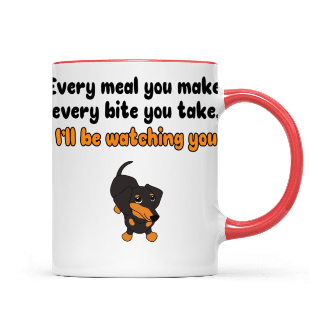Dachshund Dog Watching You Personalized Coffee Mug