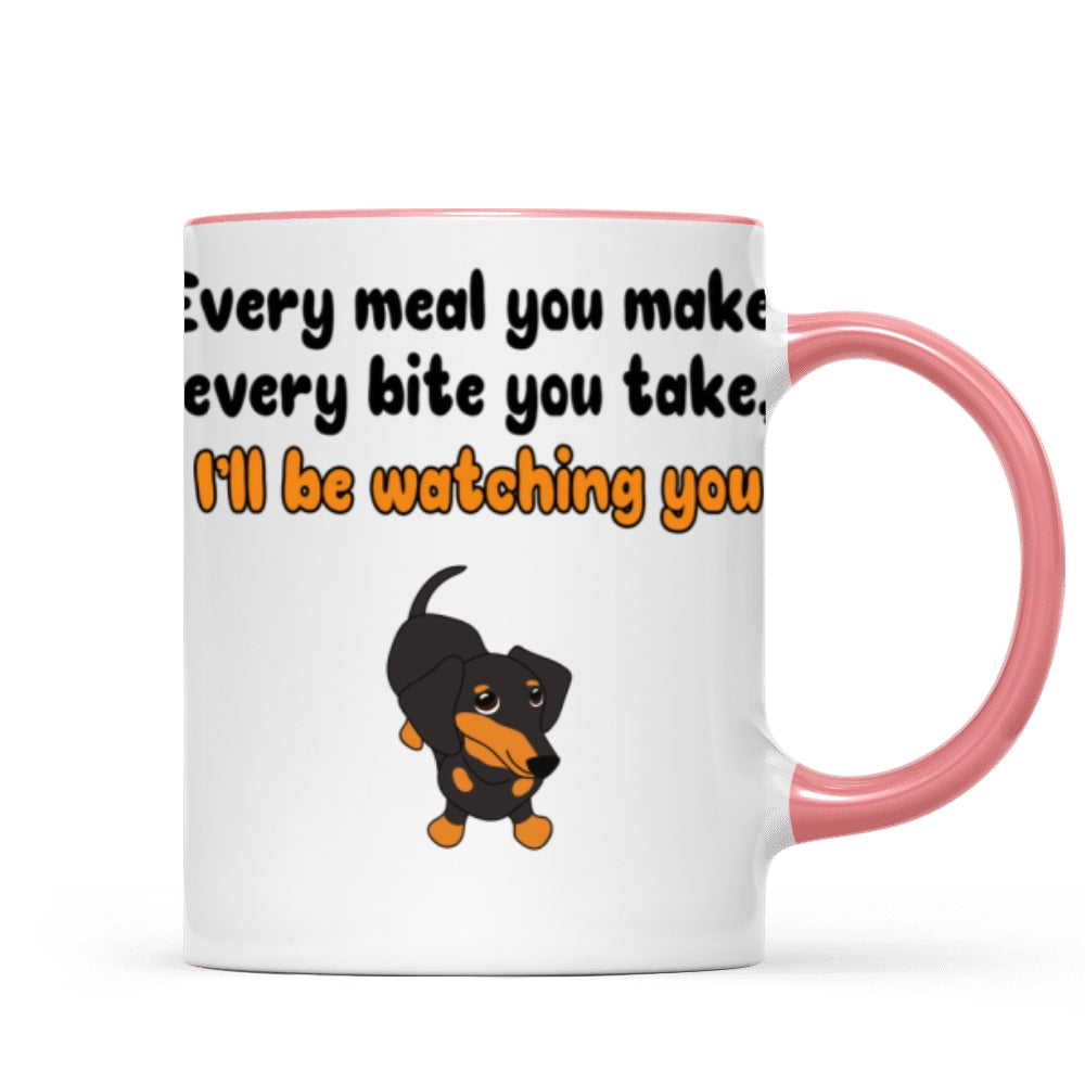 Dachshund Dog Watching You Personalized Coffee Mug