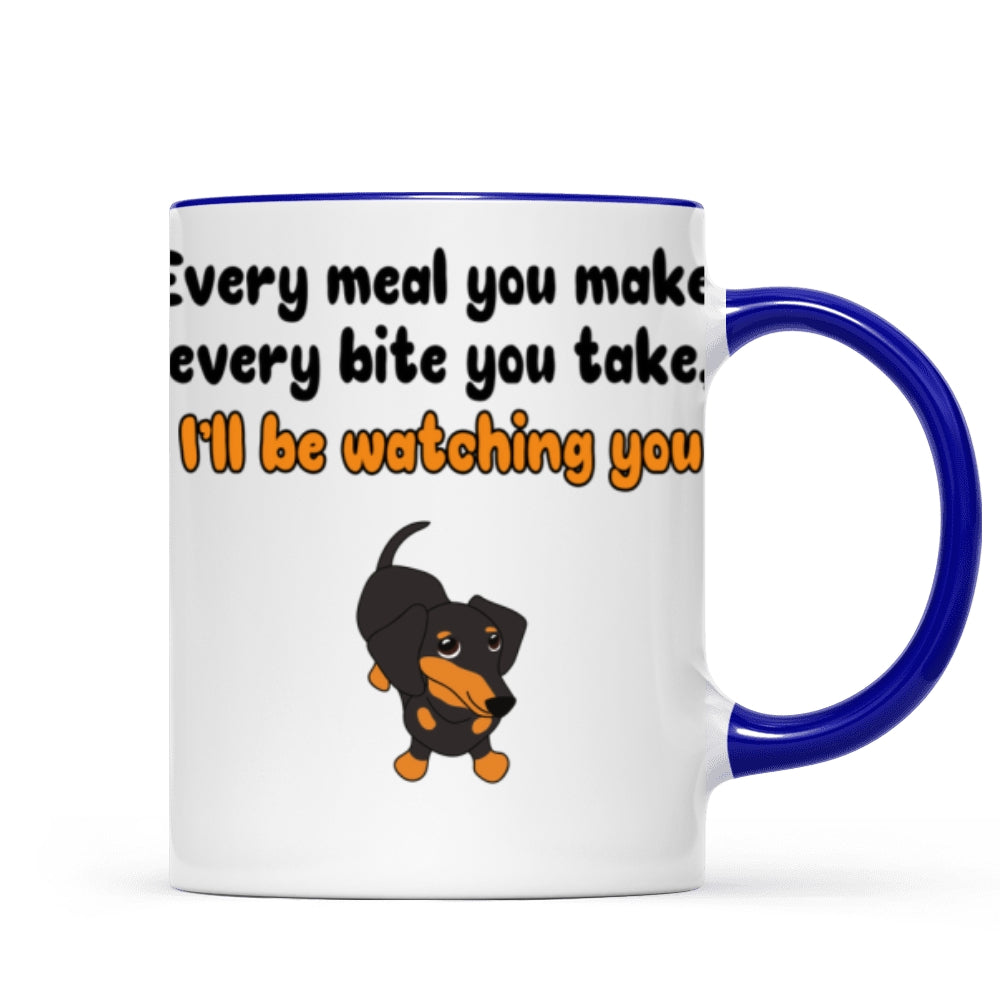 Dachshund Dog Watching You Personalized Coffee Mug