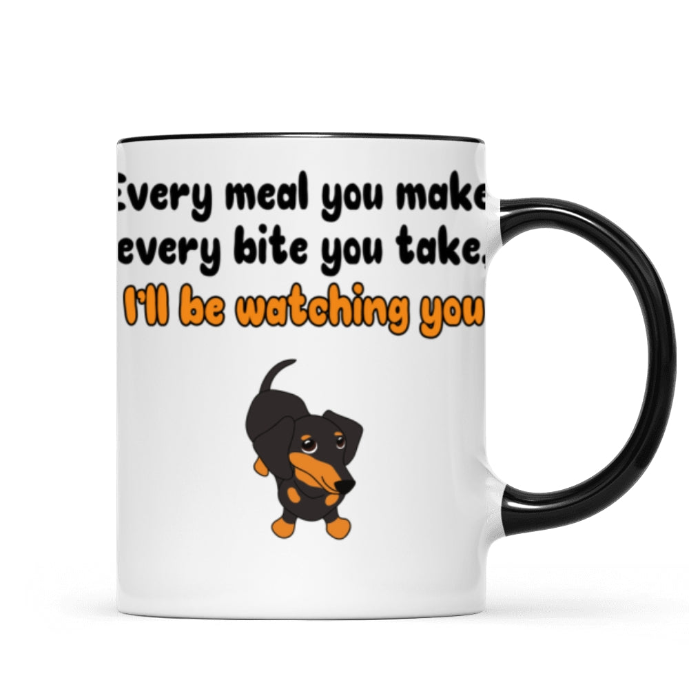 Dachshund Dog Watching You Personalized Coffee Mug